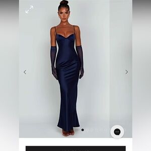 New with tags, size:S, color:Navy, Babyboo long blue dress. Never worn.